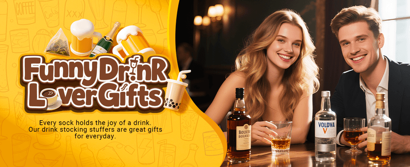 Zmart Drink Gifts for Men - Scotch Whiskey Socks for Drink Lovers, Beer Coffee Gifts