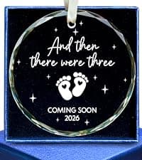 Gifts for Expecting Parents - Expecting Parents to Be Unique Gifts - Baby Pregnancy Announcement Gift Ideas for Husband, Family - Baby Ornament 2026 - Baby Pregnancy Announcement - Glass Ornament