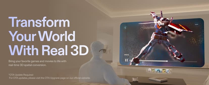 XREAL One Pro AR Glasses with X1 Chip, Native 3 DoF, X-Prism Optics, 3D Mode, 57°FOV 171" 120Hz FHD Display, XR Glasses for iPhone 17/16, Steam Deck, ROG, Mac, PC, Android & iOS M (IPD 57-66mm)