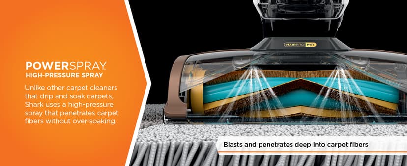 Shark Carpet Xpert Hair Pro with Stain Striker, Upright Carpet, Area Rug & Upholstery Cleaner, Carpet Shampooer, 4 Tools, Copper, EX301