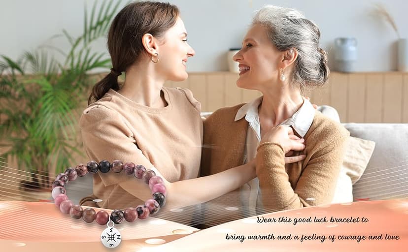 HGDEER Natural Stone Retirement Bracelet for Women/Men 2025, Going Away Farewell Gifts Valentine Gift For Coworkers Teacher with Gift Message Card