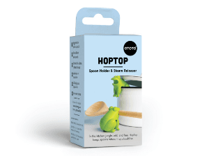 OTOTO New HopTop Frog Spoon Holder for Stove Top - Spoon Rest for Stove Top and Steam Releaser, Cute Kitchen Accessories, Cooking, Cool Gadgets, Fun Kitchen Gifts, White Elephant Gifts