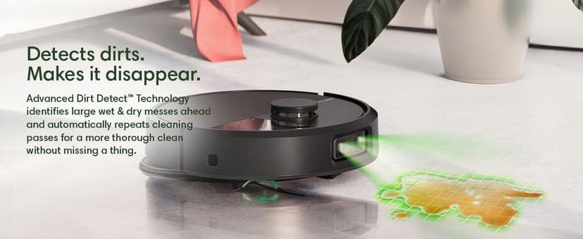 iRobot Roomba Plus 505 Combo Robot Vacuum & Mop with AutoWash Dock - Extending Spinning Mop Pads, Self-Empties, Pad Wash & Heated Drying, Self-cleaning, Recognizes & Avoids Obstacles, LiDAR Navigation