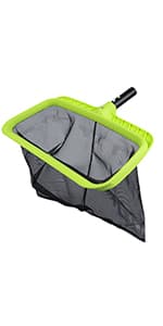 Sepetrel Swimming Pool Leaf Skimmer Net,Rubber Lip & Reinforced Frame Double-Layer Deep Rake(NO Pole)