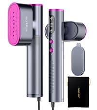 Jack & Rose Travel Steamer for Clothes,100-220V Portable Iron,15s Heat Up,Steamer & Iron 2 In 1, Travel Size,Large Ceramic Heat Panel,for Global and Europe