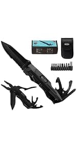 Gifts for Dad Husband Boyfriend Gifts for Him Unique Birthday Gifts for Men RoverTac 14 in 1 Multitool Pocket Knife Pliers Screwdrivers Saw Bottle Opener Perfect for Camping Survival Hiking Repairs B07Z8YGC12