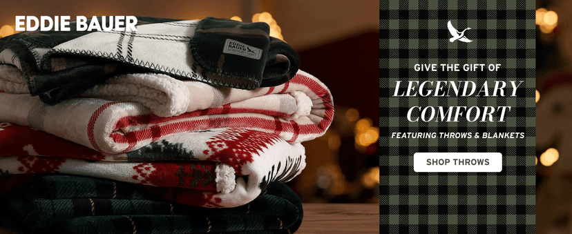 Eddie Bauer - Blanket, Soft Reversible Sherpa & Brushed Fleece Bedding, Perfect for Lounging, Dorm Essentials (Edgewood Plaid Red)