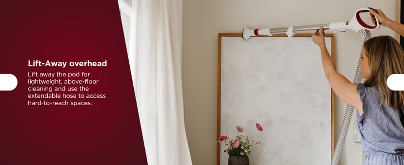 Shark NV501 Rotator Professional Lift-Away Upright Vacuum with HEPA Filter, Swivel Steering, LED Headlights, Wide Upholstery Tool, Dusting Brush & Crevice Tool, White/Red