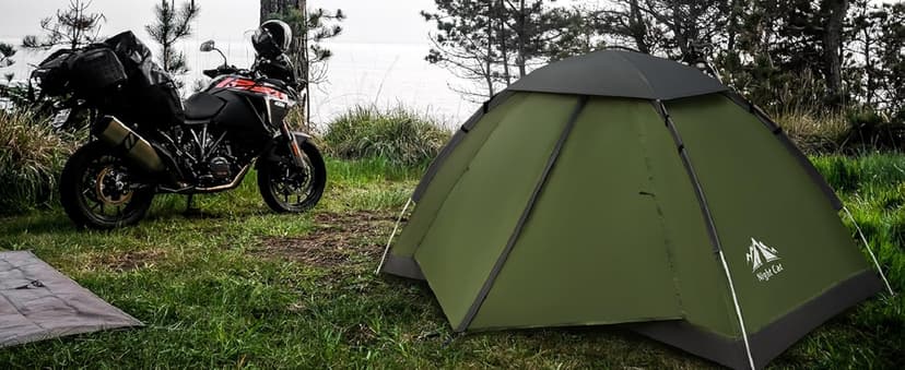 Night Cat Backpacking Tent for One 1 to 2 Persons Lightweight Waterproof Camping Hiking Tent for Adults Kids Scouts Easy Setup Single Layer 2.2x1.2m