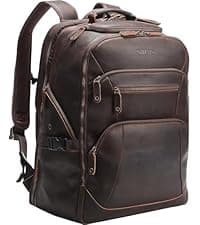 STAR VISTA Bernini Vintage Full Grain Leather Camera Backpack for DSLR/SLR, Camera Case for Photographers, with Tripod Holder, Fits 15.6" Laptop, Casual Outdoor Rucksack, YKK Zippers