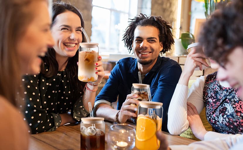 Glass Cups with Lids and Straws 6 pcs, 16 oz-DWTS Cute Tumbler,Beer Drinking Glasses,Clear for Iced Coffee, Tea with Bamboo Lids for Gifts