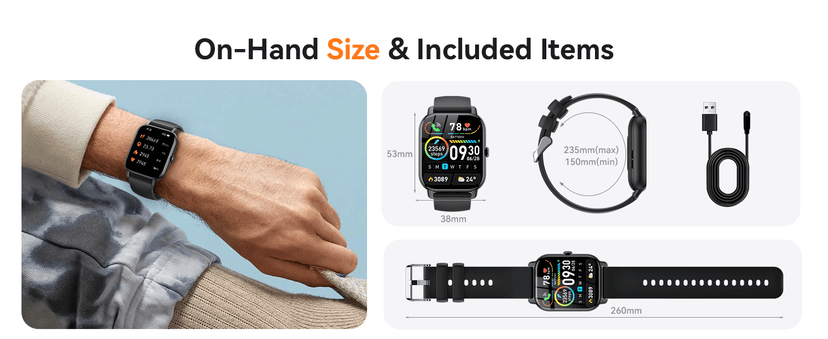 Smart Watches for Men Women(Answer/Make Call), 1.85 inch HD Fitness Tracker Watch with Activity Counter/ Sleep Monitor/ 110+ Sports Modes, IP68 Waterproof Smart Watch for Android iPhone iOS Compatible