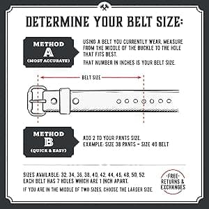 Main Street Forge All American Leather Belt | Made in USA | Men's Heavy Duty Work Belt | EDC Belt