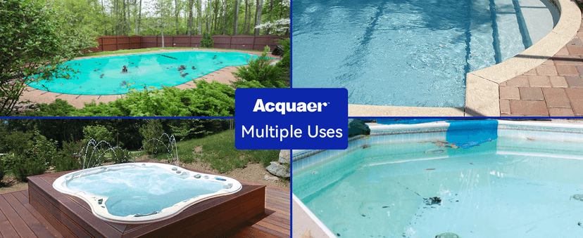 Acquaer 1/4 HP Automatic Swimming Pool Cover Pump, 2250 GPH Submersible Sump Pump with 3/4” Check Valve Adapter & 25ft Power Cord, Water Removal for Pool, Hot Tubs, Rooftops, Water Beds and more