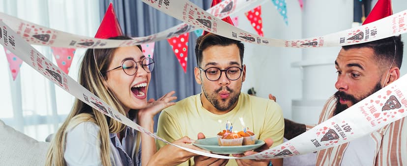 40th Birthday Gifts for Women, Men, Her, Him - Happy Prank Toilet Paper - 40th Birthday Decorations, Party Supplies Favors - 40 Years Old Funny Gag Gift Ideas, Novelty Bday Present for Friends, Family