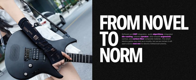 Enya Electric Guitar Inspire 39" Smart Electric Carbon Fiber Guitarra with 15W Wireless Speaker, 20 Distinct Tones, Onboard Presets, Charging Cable, Adjusting Wrench, and Gig Bag