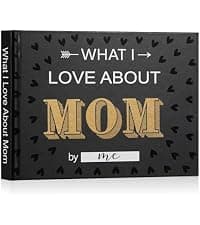 Artmag What I Love about You Fabric Book, Fill-in-the-Blank Love Journal Book for Couples Husband Wife Him Her Birthday Christmas Gifts Stocking Stuffer (Black) B0FNDNP2N3