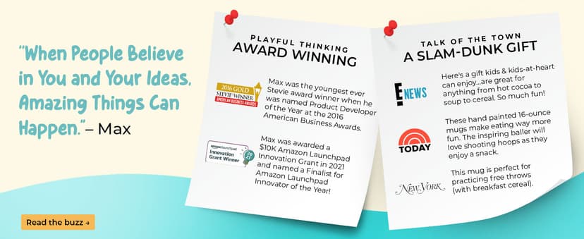 MAX'IS Creations The Mug with a Hoop Basketball Mugs Novelty Coffee Mugs Hot Chocolate Mug Coach Sports Basketball Gifts for Boys 8-12 Accessories Stuff, Funny Christmas Gifts for Kids Family, 16oz