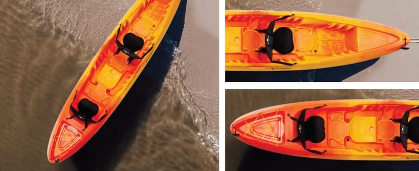 Perception Rambler | Sit on Top Tandem Kayak | Recreational Kayak for Two | Storage with Tie Downs