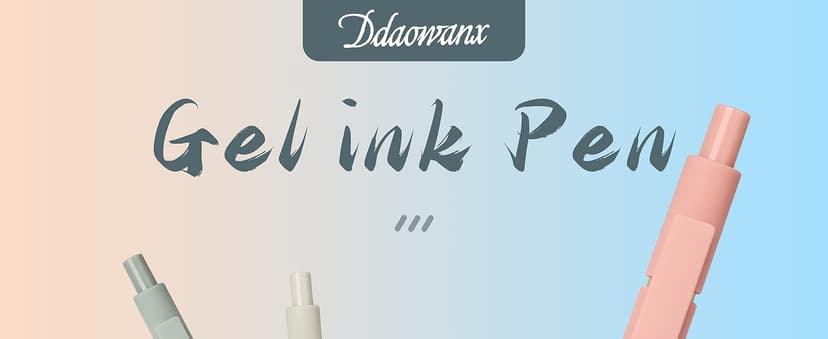 Ddaowanx Gel Pens, 6 Pcs 0.5mm Quick Dry Black Ink Pens Fine Point Smooth Writing Pens, Cute Office School Supplies Gifts for Women