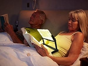 MAGNIPROS Patented 5X Large LED Page Magnifier with Detachable Stand | Eye Caring 3 Color Light Modes & Anti-Glare Lens to Reduce Eye Strain-Ideal for Reading Fine Print, Crafting, Low Vision Seniors