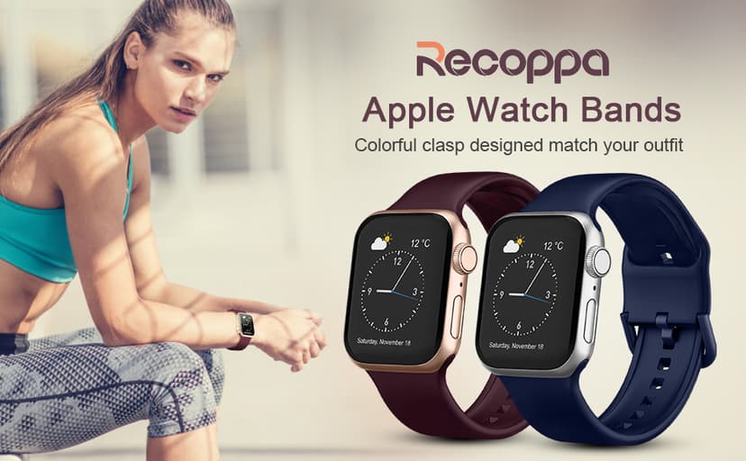 Sport Band Compatible with Apple Watch Bands 49mm 46mm 45mm 44mm 42mm 41mm 40mm 38mm, Soft Silicone Replacement Strap with Classic Clasp for iWatch Series 11 10 9 8 7 6 5 4 3 2 1 SE Ultra Women Men