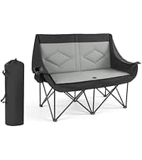 VEVOR Folding Beach Chair, High Back Camping Chairs for Adults, with Cup Pocket, Mesh Back, Carry Bag, Portable Extra Wide Seat Chair 330 lbs Heavy Duty Support, for Outdoor, Camp, Light Blue