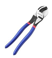 Chrome Vanadium Steel, Safety Lock, Non-Slip Handle for Hard Wire Ropes, Steel Wires and Aircraft Cables WORKPRO Cable Cutter, 7-1/2 Inch Heavy Duty Wire Rope Cutter B0B8MCVSZP