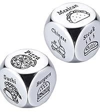 Him Her Couple Gifts for Boyfriend Girlfriend Food Decider 11th Anniversary Steel Date Night Gifts for Husband Wife for Wedding Christmas Valentines Birthday for Women Men