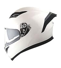 1Storm Motorcycle Street Bike Dual Visor/Sun Visor Full Face Helmet Mechanic with LED Tail Light: Matt Black
