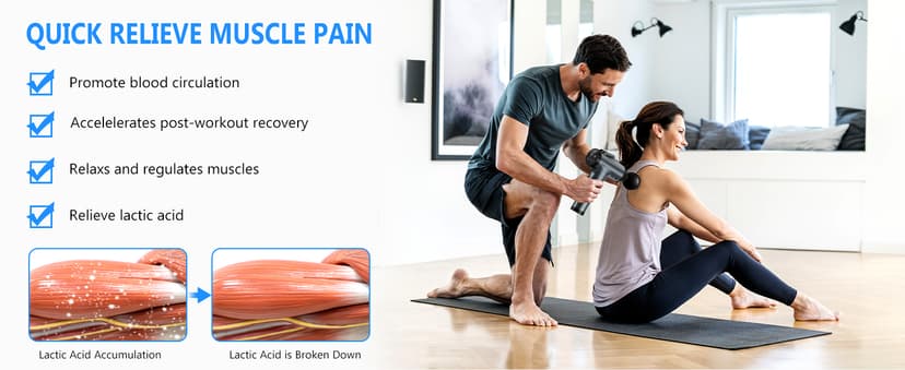 Massage Gun, Muscle Massage Gun for Athletes Handheld Electric Deep Tissue Back Massager, Percussion Massage Device for Pain Relief with 30 Speed Levels 9 Heads