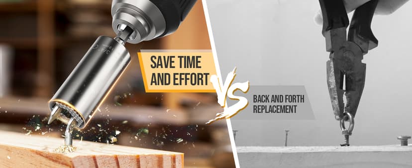 Super Universal Socket Tools Gifts for Men - Christmas Stocking Stuffers for Men Grip Socket Set with Power Drill Adapter Cool Stuff Ideas Gadgets for Him Birthday Gifts for Dad Women Husband (7-19mm)