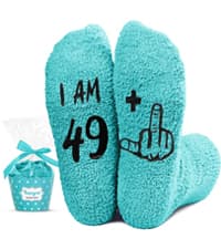 HAPPYPOP 50th Birthday Gifts Ideas - 50 Year Old Gift Socks for Women Men Friends, Turning 50 Gifts