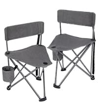 REDCAMP 2 Pack Tripod Hunting Chairs for Blinds, Folding Lightweight Portable Fishing Chair for Adults Hunting Stools with Backrest, Golf Chairs for Spectators, Camo
