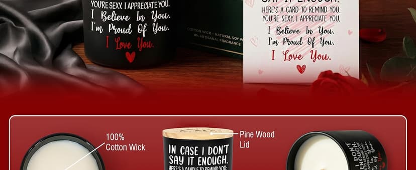 TEEZWONDER Anniversary Wedding Gifts for Women Men - Long Lasting Vanilla Lavender Candle 10 Oz - Birthday Romantic Gifts for Him Her, Girlfriend Boyfriend Birthday Gift Ideas, Gift for Husband Wife