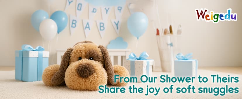 WEIGEDU Floppy Stuffed Dog Puppy Plush Toy, Huggable Beagle Labrador Retriever Stuffed Animal Dogs for Kids Girls Boys Baby Birthday Gift, 20 inch, Brown