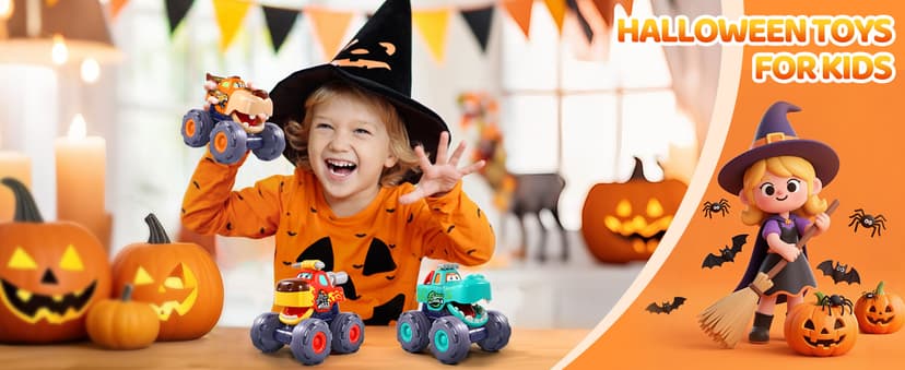 Car Toys for 1 Year Old Boy Gifts, Pull Back Monster Truck Toy Cars for Toddlers 1-3, 1 2 3 One Year Old Boy Birthday Gift 1st Vehicles Kids Stocking Stuffers Toddler Baby Boys Toys 12-18 Months