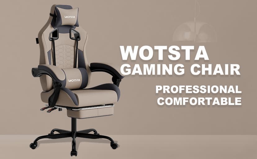 Gaming Chair with Massage,Ergonomic PC Gaming Chair with Footrest Comfortable Headrest and Lumbar Support, High Back, 300LBS (Grey)