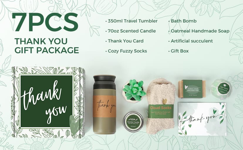 Thank You Gift Box for Women, Relaxing Spa Gifts and Self-Care Package for Mom, Grandma, Friends, Sister, Wife, Coworker, Teacher, Boss, Perfect for Birthdays, Appreciation, Retirement, or Farewell