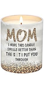 Birthday Gifts for Mom from Son - Mom Birthday Gifts from Son - Moms Gift Ideas from Son - Mother Gift, Funny mom Candle, 10 Oz Jar Lemongrass Scent