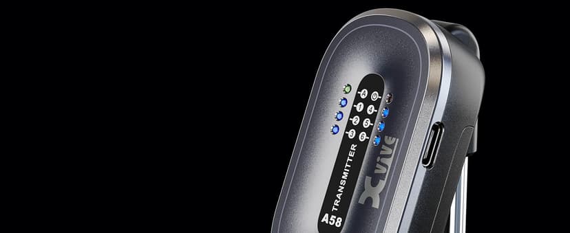 Xvive A58 Wireless Guitar System 5.8GHz Wireless Guitar Transmitter Receiver for Active or Passive Pickup Electric/Acoustic Bass Guitar