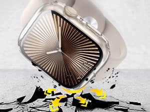 Goton 2 in 1 Waterproof Case Compatible for Apple Watch Series 11/10 Screen Protector 46mm, 360 Protective Glass Face Cover Hard PC Bumper + Back Frame for iWatch Accessories 46 mm