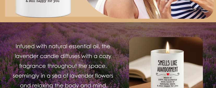 Farewell Retirement Gift for Coworker Friend, 10OZ Funny Leaving Candle Gifts, Moving Away Going Away Goodbye Gifts for Women Coworkers Work Bestie, Smells Like Abandonment Scented Soy Candle