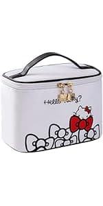 AmBealla Make up Bag Large Travel Cosmetic Bags Organizer with Brush Holder for Girl, Lightweight Cotton Toiletry Bag with Zipper for Women, Portable Makeup Case for Airplane/Home/Gym - Pink