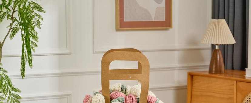 Crochet Flower Bouquet Throw Blanket, Handmade Knitted Blanket with Rose Flowers, Cute Romantic Gift for Her Girlfriend Mom Mother’s Day Valentine Wedding Anniversary Birthday, Pink and White B0FDK649NZ