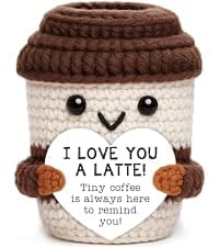Thank You Gifts for Coworkers Teacher Nurse Employee Christmas Farewell Appreciation Office Desk Decor Mini Coffee Lover Gift Appreciation Gift for Women Men Coworkers Thank You Gift Crochet Coffee Cup B0FQTJYVLP