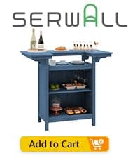 SERWALL Adirondack Chair with Cup Holders - Composite Adirondack Chairs Set of 2 HDPE Outdoor Chairs All Weather Use- Aruba