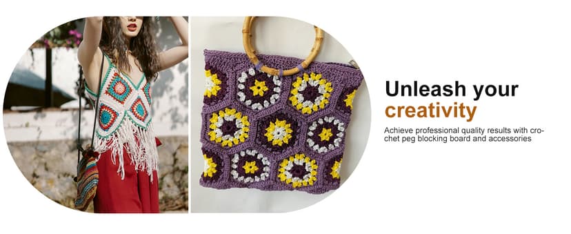 HHSarioneiro 11.8" Crochet Blocking Board with 16 Pins/Pegs, Granny Square Blocking Boards for Crochet Projects, Wooden Crocheting Accessories Gifts for Crocheters