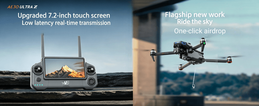 professional drone s with camera for adults 4K Video long range ,3-Axis Gimbal EIS 8K Camera drone with7.2'' HD Touch Screen on controller, 5G GPS Brushless Motor, Built-in Obstacle Avoidance 360 ,with Airdrop, 3 Batteries (black)
