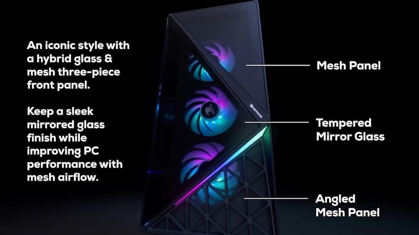 iBUYPOWER Slate Gaming PC Desktop Intel Core Ultra 7 265F CPU, NVIDIA GeForce RTX 5060 8GB GPU, 32GB DDR5 RGB 5200MHz RAM, 1TB NVMe SSD, Windows 11 Home, Computer w/Keyboard and Mouse - SBI7N5603